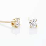 Boucles D'oreilles Puces Aphrodite Or Jaune Diamant - Clous d'oreilles Famille | Histoire d&rsquo;Or