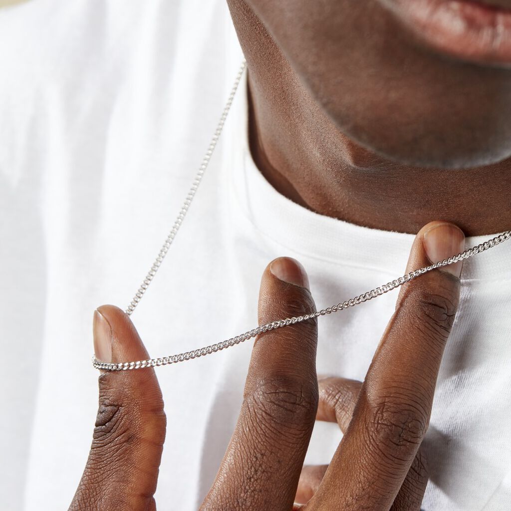 Collier Casper Argent Blanc - Chaines Homme | Histoire d’Or