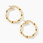 Cr&eacute;oles Falbala Argent Dor&eacute; A L'Or 750/1000 - Boucles d'oreilles cr&eacute;oles Femme | Histoire d&rsquo;Or