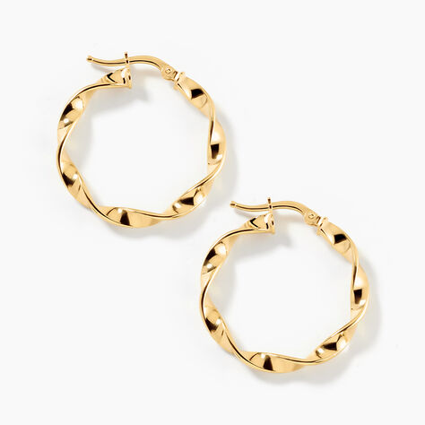 Cr&eacute;oles Falbala Argent Dor&eacute; A L'Or 750/1000 - Boucles d'oreilles cr&eacute;oles Femme | Histoire d&rsquo;Or