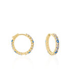 Cr&eacute;oles Zoelia Rondes Plaqu&eacute; Or Jaune Pi&egrave;rres De Synth&egrave;se - Boucles d'oreilles cr&eacute;oles Femme | Histoire d&rsquo;Or