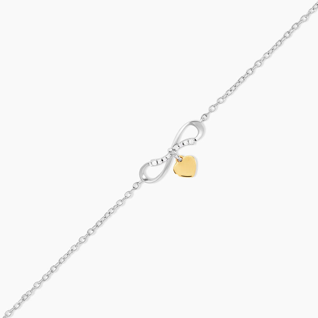 Bracelet Or Jaune et Argent Blanc Oxyde De Zirconium - Bracelets Femme | Histoire d&rsquo;Or