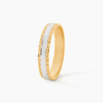Alliance Janello Or Bicolore - Alliances 18 carats Unisex | Histoire d&rsquo;Or