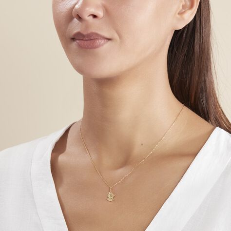 Pendentif Ange Endormi Or Jaune - Pendentifs Baptême Famille | Histoire d’Or
