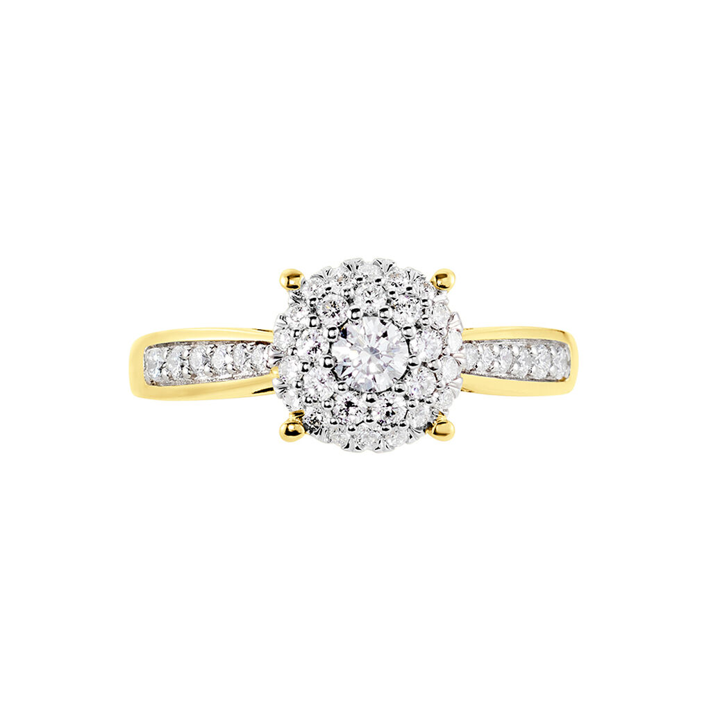 Bague Shirlene Ld Or Jaune Diamant Synthétique - Bagues solitaires Femme | Histoire d’Or