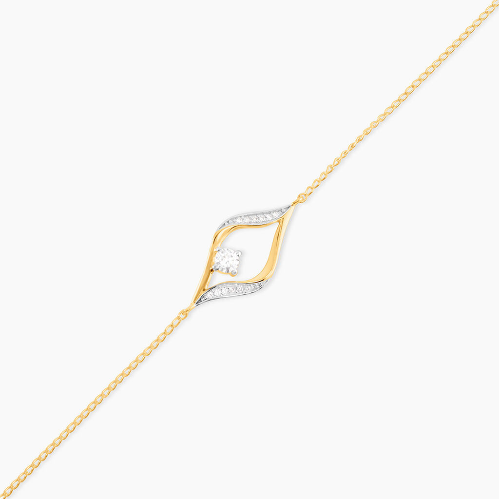 Bracelet Eye Or Jaune Oxyde De Zirconium - Bracelets Femme | Histoire d’Or