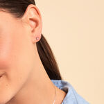 Boucles D'oreilles Puces Tehora Argent Blanc Oxyde De Zirconium - Boucles d'oreilles fantaisie Femme | Histoire d&rsquo;Or