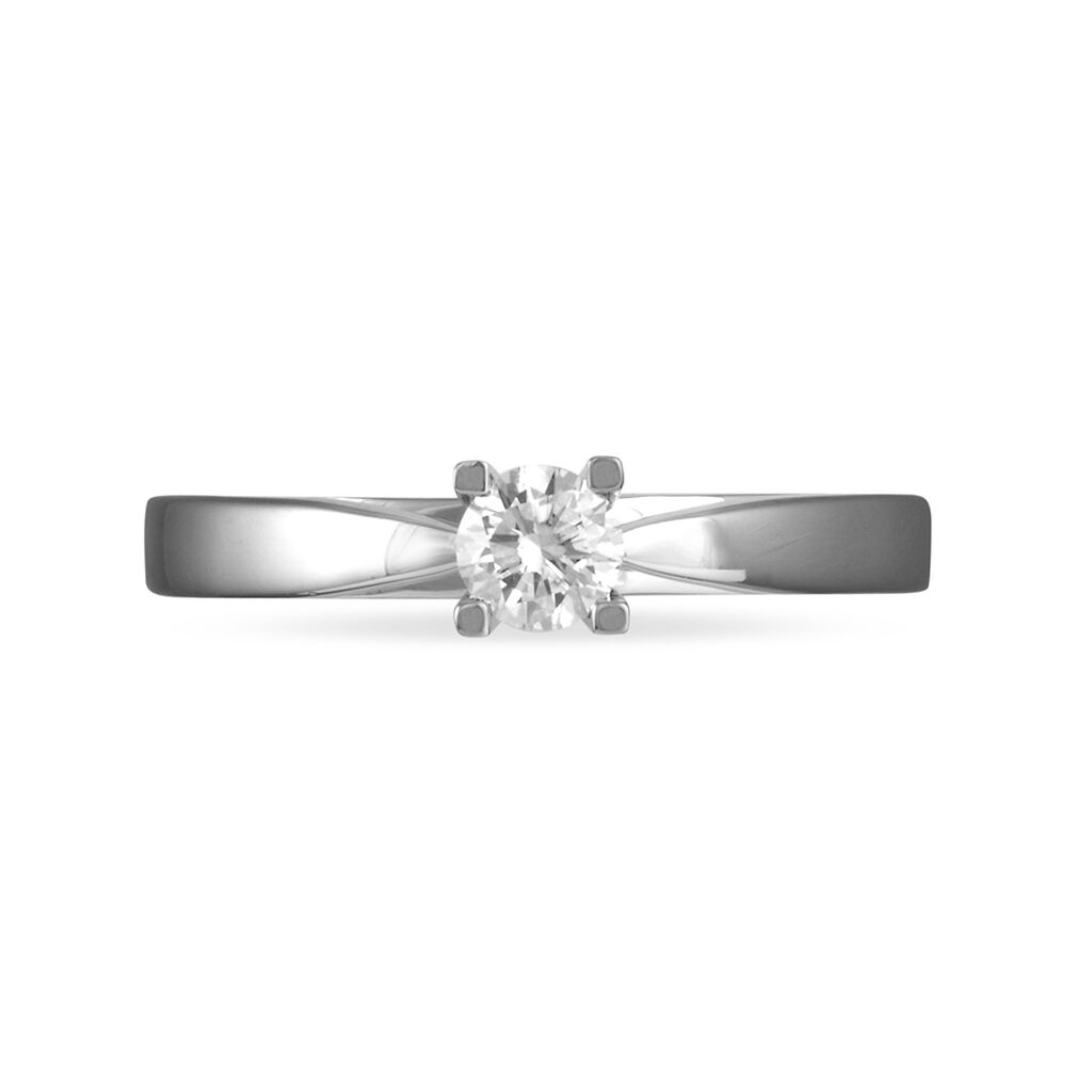 Bague Solitaire Loren Or Blanc Diamant - Bagues solitaires Femme | Histoire d&rsquo;Or