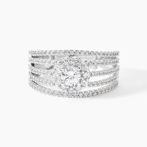 Bague Solitaire Iolente Argent Oxyde De Zirconium - Bagues solitaires Femme | Histoire d&rsquo;Or