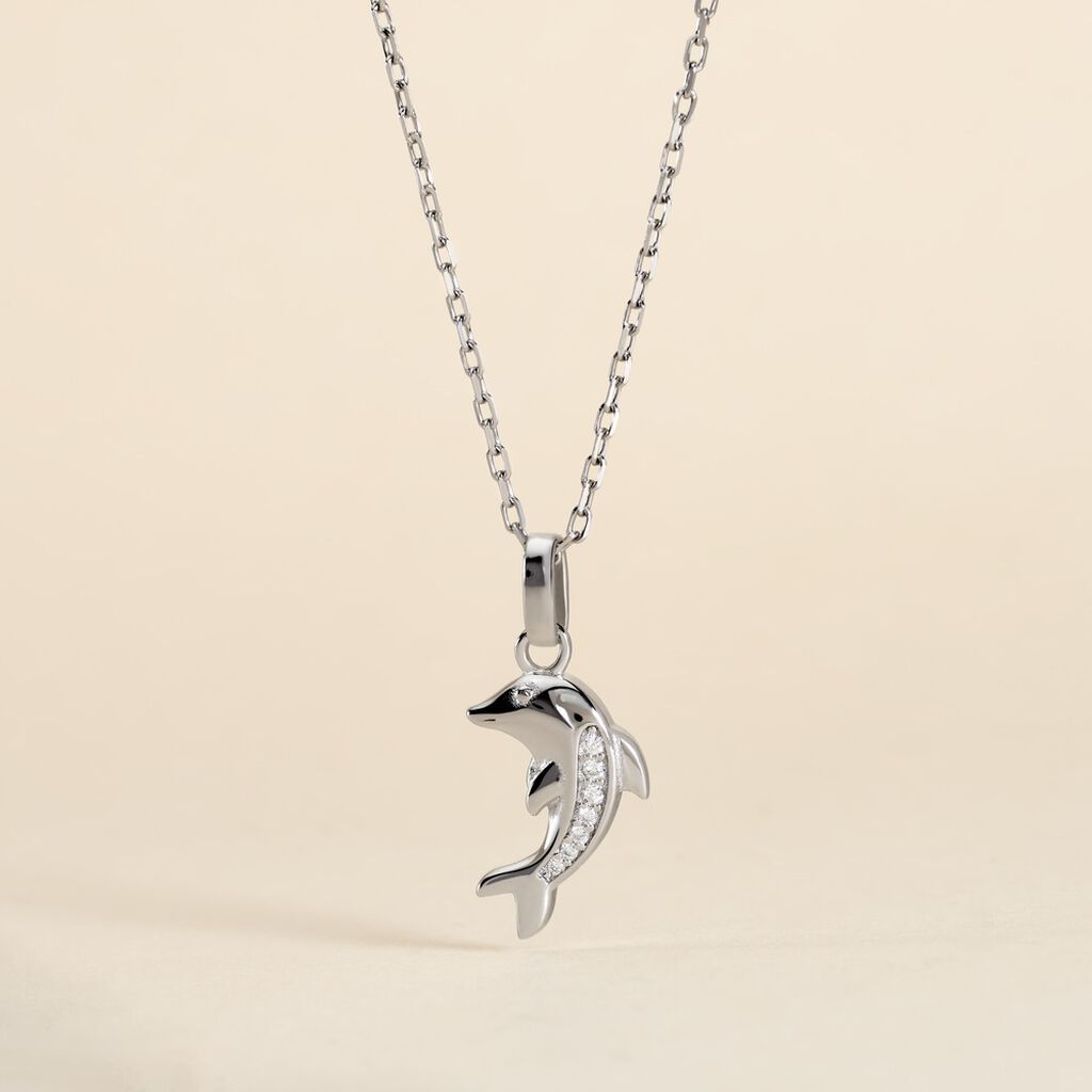 Pendentif Amelot Argent Blanc Oxyde De Zirconium - Pendentifs Femme | Histoire d&rsquo;Or