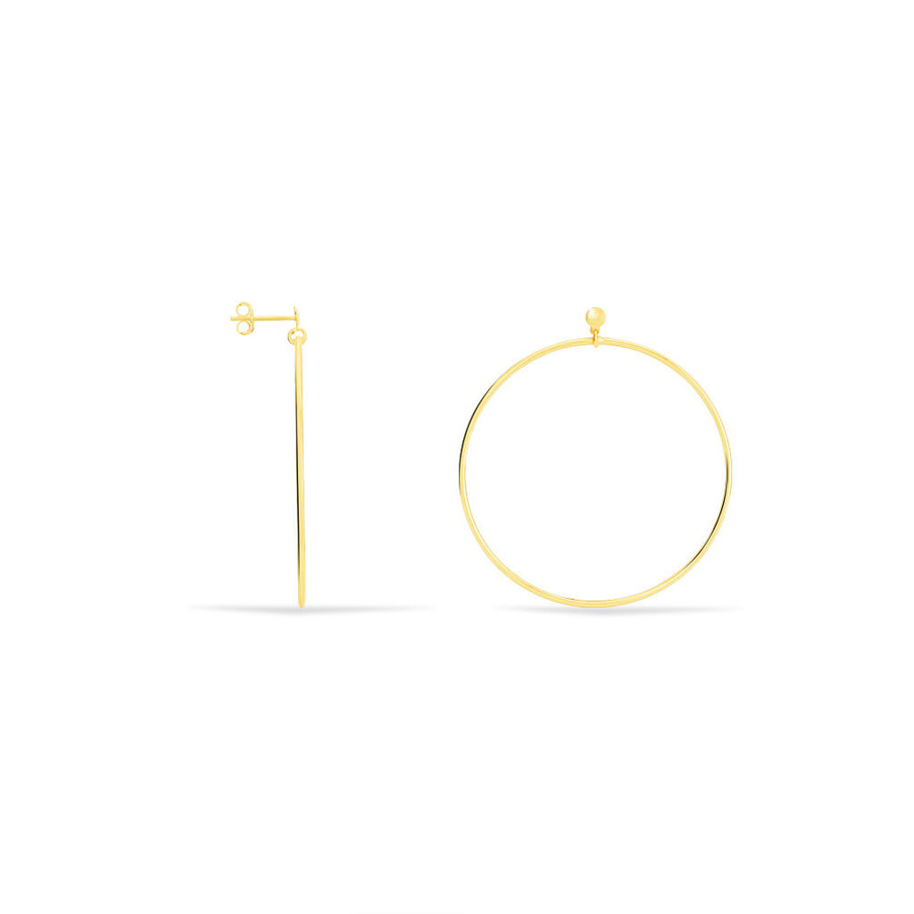 Cr&eacute;oles Tia Flexible Geometrique Or Jaune - Boucles d'oreilles cr&eacute;oles Femme | Histoire d&rsquo;Or