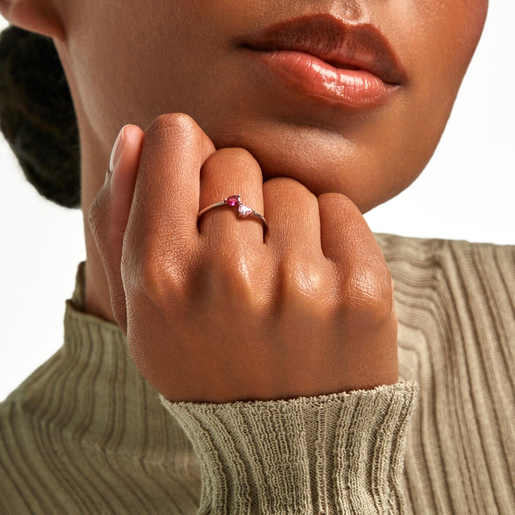 Bague Blush Argent Blanc Oxyde De Zirconium - Bagues avec pierre Femme | Histoire d&rsquo;Or