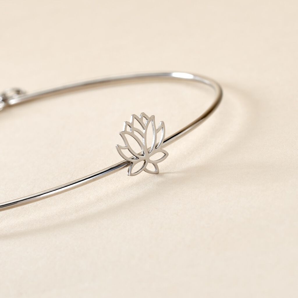 Bracelet Jonc Rosita Argent Blanc - Bracelets joncs Femme | Histoire d’Or