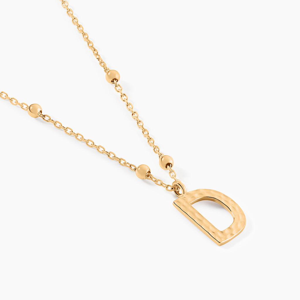 Collier Plaqu&eacute; Or Jaune Lettra - Colliers fantaisie Femme | Histoire d&rsquo;Or