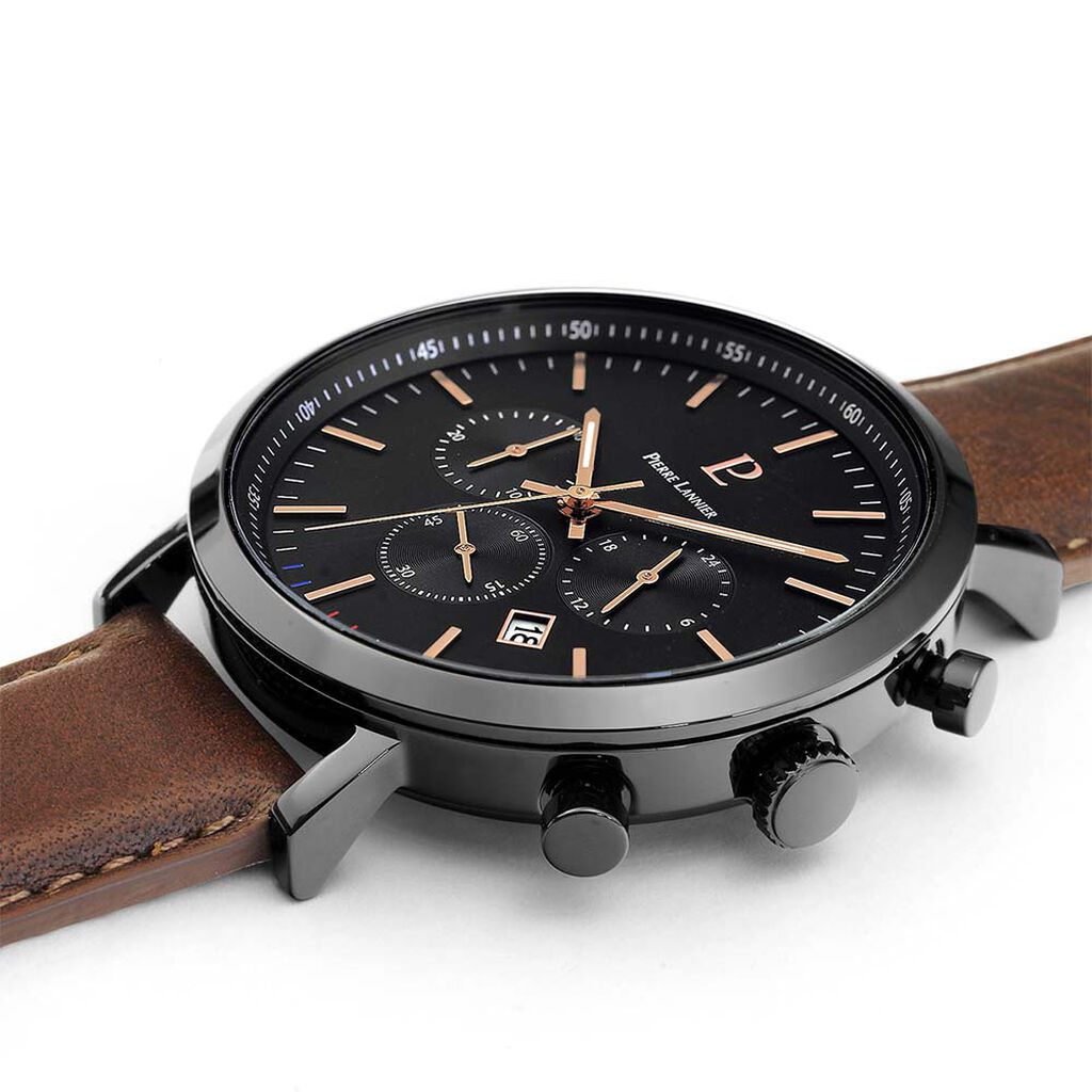 Montre Pierre Lannier Baron Noir - Montres Homme | Histoire d’Or