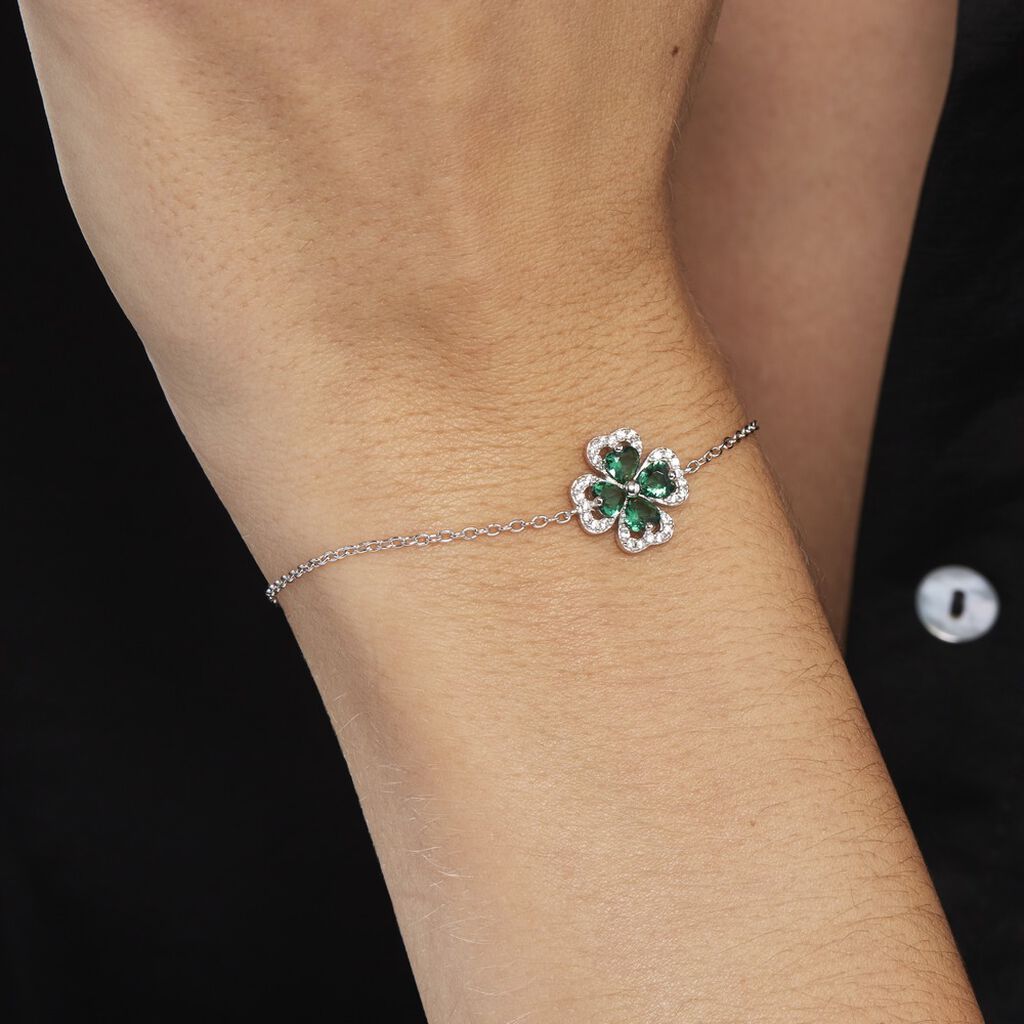 Bracelet Argent Blanc Deryn Verre Oxydes De Zirconium - Bracelets Femme | Histoire d’Or