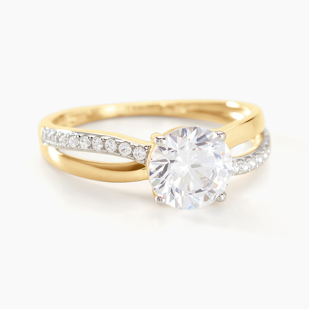 Bague Solitaire Ofelie Or Jaune Oxyde De Zirconium - Bagues solitaires Femme | Histoire d’Or