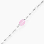 Bracelet Evren Argent Blanc Pierre De Synthese - Bracelets Femme | Histoire d&rsquo;Or