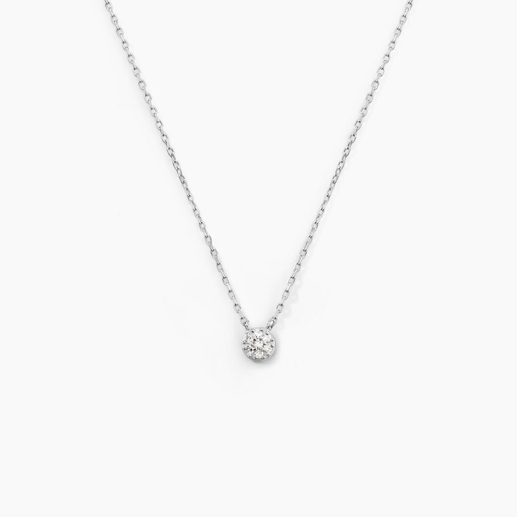 Collier Teani Or Blanc Diamant - Colliers Femme | Histoire d&rsquo;Or
