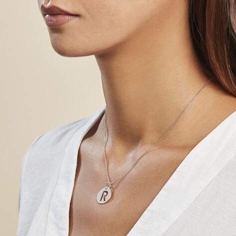 Pendentif Elio R Argent Blanc - Pendentifs Famille | Histoire d’Or