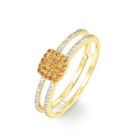 Bague Aude Or Jaune Saphir Et Diamant - Bagues avec pierre Femme | Histoire d’Or