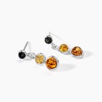 Boucles D'oreilles Argent Blanc Rosalie Ambres - Boucles d'oreilles fantaisie Femme | Histoire d&rsquo;Or