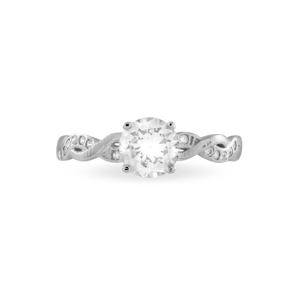 Bague Jouri Argent Blanc Oxyde De Zirconium - Bagues solitaires Femme | Histoire d&rsquo;Or