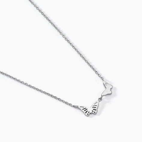 Collier Thecla Argent Blanc Oxyde De Zirconium - Colliers fantaisie Femme | Histoire d&rsquo;Or