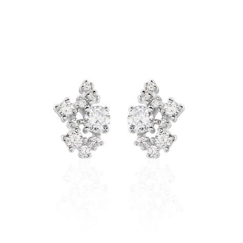 Boucles D'oreilles Pendantes Amissa Argent Blanc Oxyde De Zirconium - Boucles d'oreilles fantaisie Femme | Histoire d&rsquo;Or