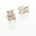 Boucles D'oreilles Puces Emerica Ours 0 Or Jaune Strass - Clous d'oreilles Enfant | Histoire d’Or