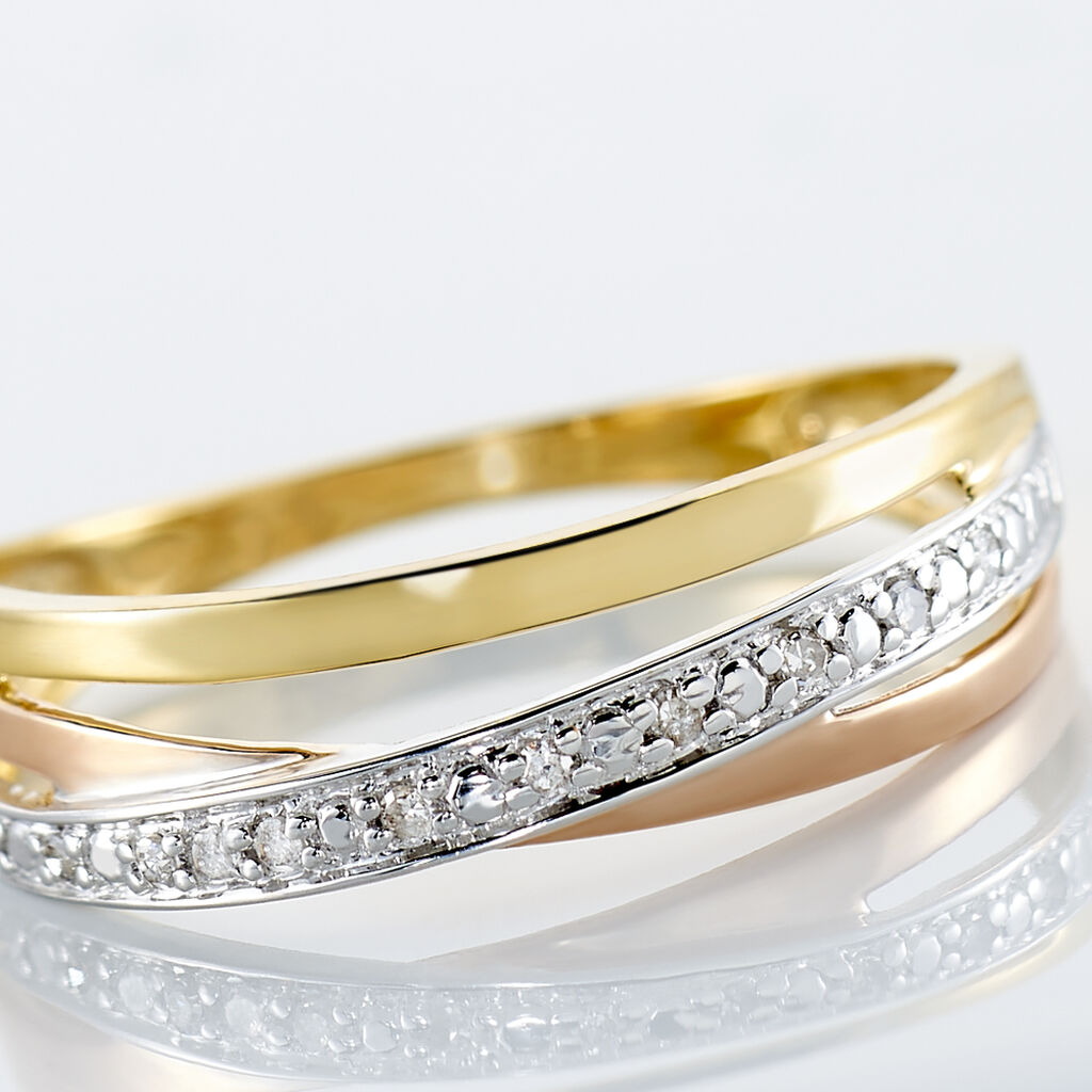 Bague Baliatina Or Tricolore Diamant - Bagues avec pierre Femme | Histoire d’Or