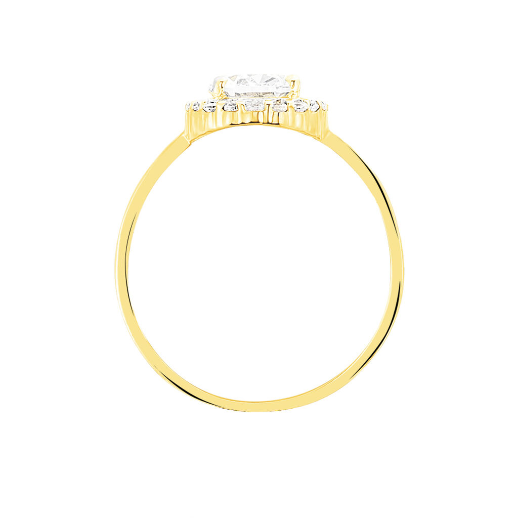 Bague Solitaire Cillie Or Jaune Oxyde De Zirconium - Bagues solitaires Femme | Histoire d&rsquo;Or