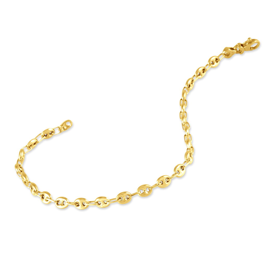 Bracelet Dami Maille Grain De Cafe Or Jaune - Bracelets cha&icirc;ne Femme | Histoire d&rsquo;Or