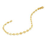 Bracelet Dami Maille Grain De Cafe Or Jaune - Bracelets cha&icirc;ne Femme | Histoire d&rsquo;Or