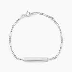 Bracelet Identit&eacute; Bebe Bartolomee Or Blanc - Bracelets Communion Enfant | Histoire d&rsquo;Or