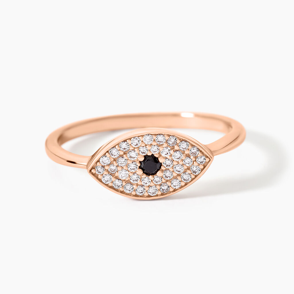 Bague Eldia Argent Rose Oxyde De Zirconium - Bagues avec pierre Femme | Histoire d&rsquo;Or