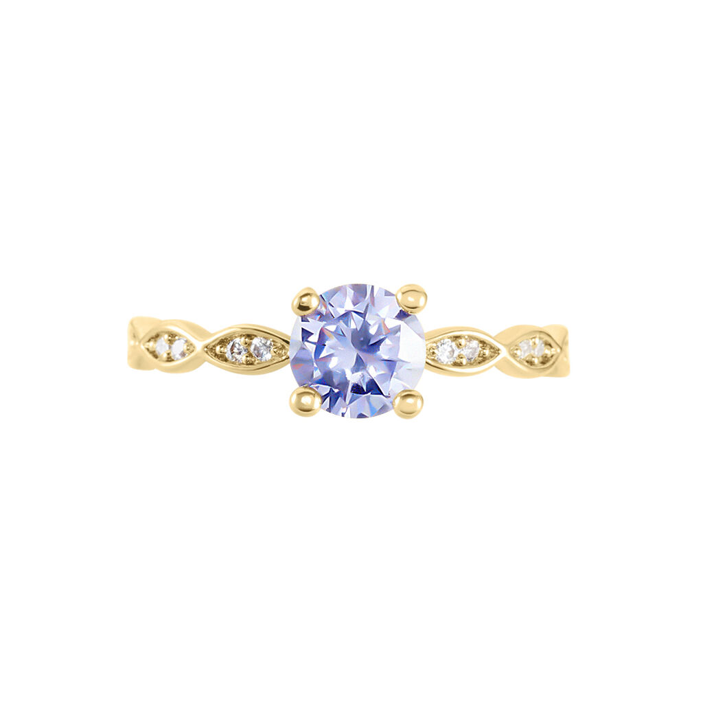 Bague Kurt Plaqué Or Jaune Oxyde De Zirconium - Bagues solitaires Femme | Histoire d’Or
