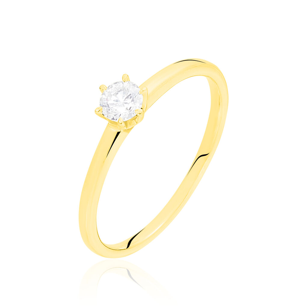 Bague Solitaire Seynabou Or Jaune Diamant - Bagues solitaires Femme | Histoire d’Or