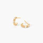 Cr&eacute;oles Aura Plaqu&eacute; Or Jaune Oxyde De Zirconium - Boucles d'oreilles cr&eacute;oles Femme | Histoire d&rsquo;Or