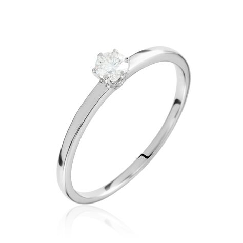 Solitaire  Natalia Pl Platine Blanc Diamant - Bagues solitaires Femme | Histoire d&rsquo;Or