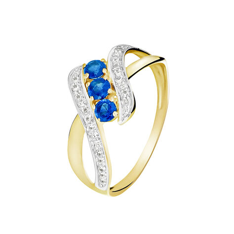 Bague Simma Or Jaune Saphir Et Diamant - Bagues avec pierre Femme | Histoire d’Or