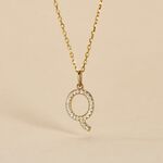 Pendentif Lettre Q Or Jaune Oxyde - Pendentifs Famille | Histoire d&rsquo;Or