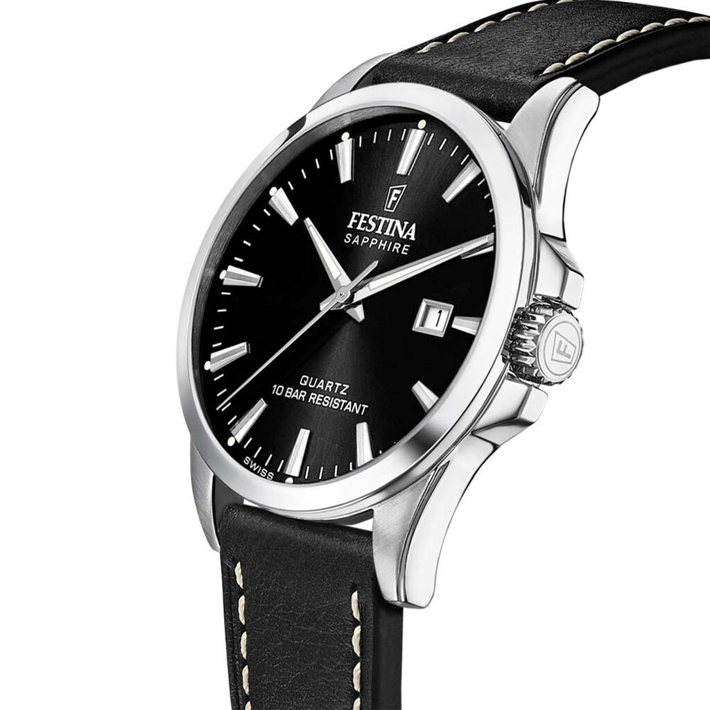 Montre Festina Swiss Made 41 Noir - Montres suisses Homme | Histoire d&rsquo;Or