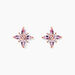 Boucles D'oreilles Puces Anabele Or Rose Amethyste Oxyde - Clous d'oreilles Femme | Histoire d’Or