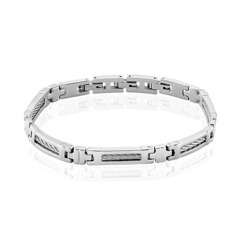 Bracelet Julien Acier Blanc - Bracelets Homme | Histoire d’Or