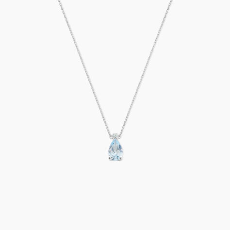 Collier Yrene Or Blanc Topaze - Colliers Femme | Histoire d’Or