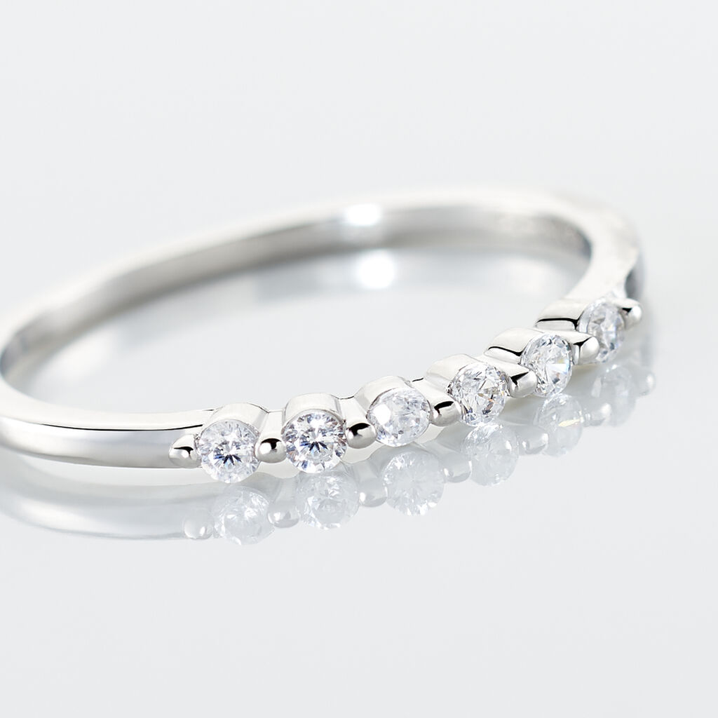 Bague Jaquelyn Argent Blanc Oxyde De Zirconium - Bagues avec pierre Femme | Histoire d’Or