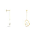 Boucles D'oreilles Pendantes Gwladys Or Jaune Strass - Boucles d'oreilles pendantes Femme | Histoire d&rsquo;Or
