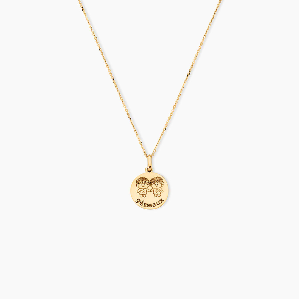 Pendentif Jannila Zodiaque Or Jaune - Cadeaux de naissance Enfant | Histoire d&rsquo;Or