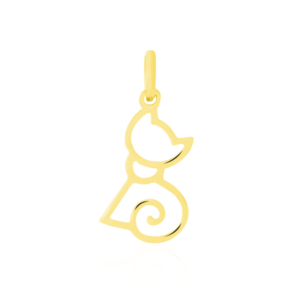 Pendentif Egee Chat Or Jaune